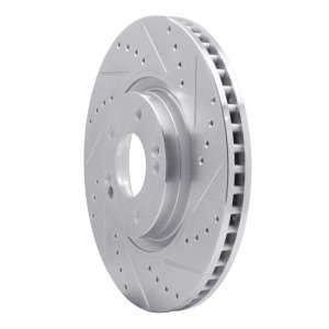 Hyundai Sonata Brake Rotor (1) - Front Right - R1 Concepts - Drilled & Slotted - Silver - `11-`25